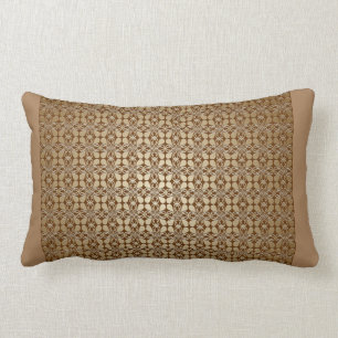 Browns and golds elegant vintage look lumbar pillow