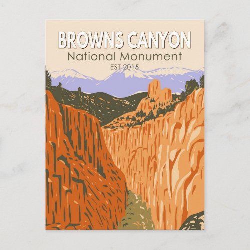 Browns Canyon National Monument Colorado Vintage Postcard