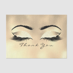 Browns Gold Glitter Thank You Eyes Lashes Tissue Paper