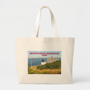 Browns Head Lighthouse, Maine Jumbo Tote Bag