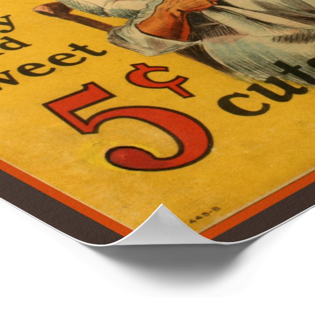 Brown's Mule Chewing Tobacco Advertisement Poster