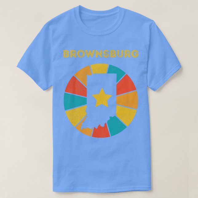 Brownsburg Indiana Vintage Distressed Souvenir 1 T-Shirt (Design Front)