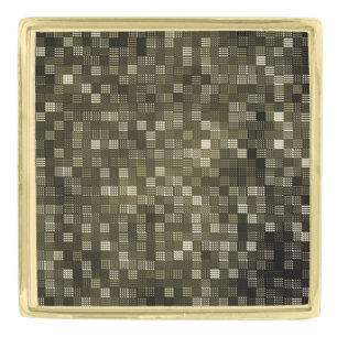 Brownstone Grid Gold Finish Lapel Pin