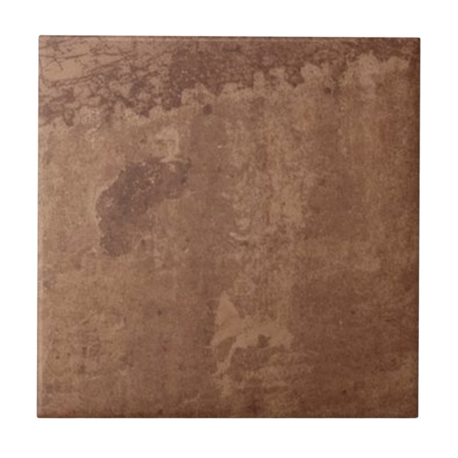 Brownstone vintage rustic simple rustic print  ceramic tile (Front)