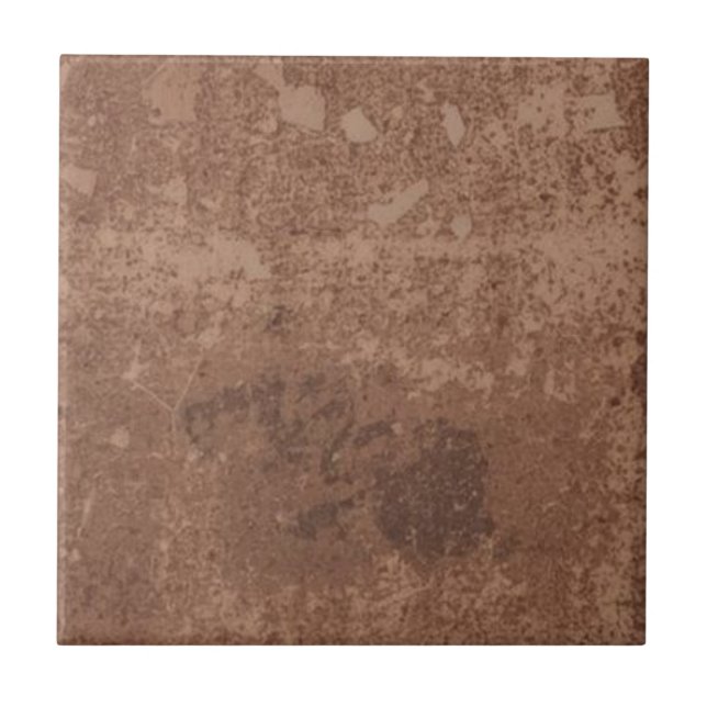 Brownstone vintage rustic simple rustic print  ceramic tile (Front)