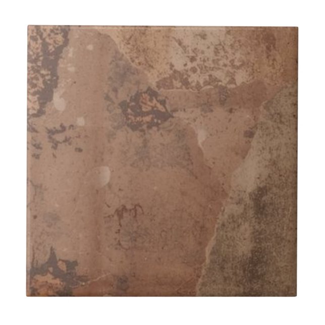 Brownstone vintage rustic simple rustic print  ceramic tile (Front)