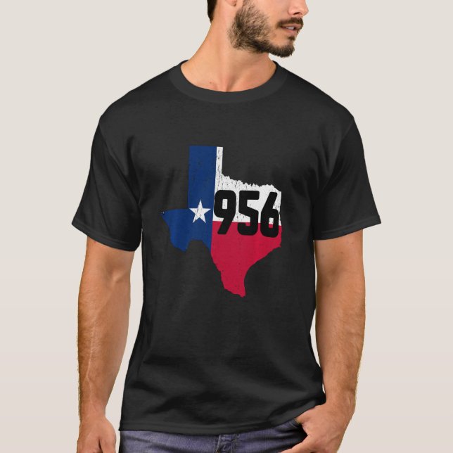 Brownsville Area Code 956 Phone Number Texas Souve T-Shirt (Front)