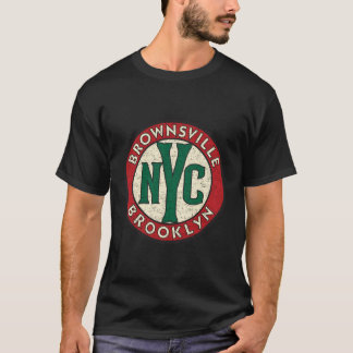 Brownsville Brooklyn Vintage Road Sign Distressed T-Shirt