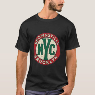 Brownsville Brooklyn Vintage Road Sign Distressed T-Shirt