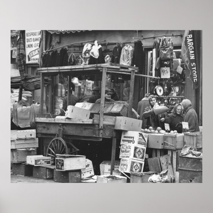 Brownsville market, Brooklyn 1962 Print