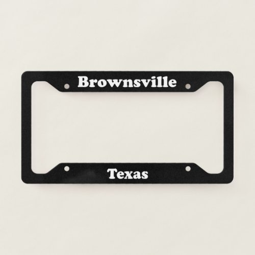 Brownsville TX License Plate Frame