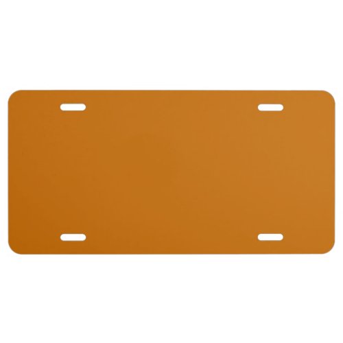 Browny Orange solid color  License Plate