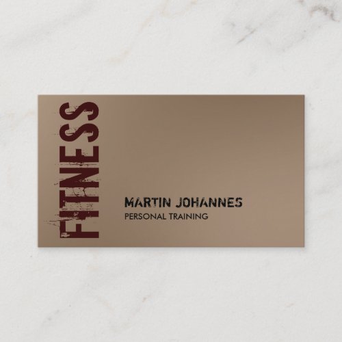 Browny Red Fitness Modern Business Card