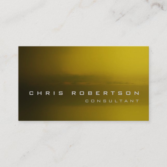 Browny Yellow Abstract Consultant Business Card (Front)