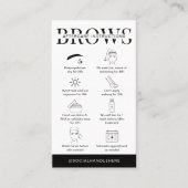  Brows Aftercare Instructions Minimalist Logo Business Card (Front)