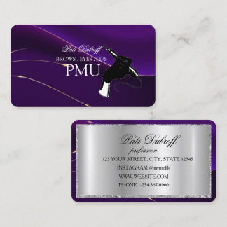 Brows Aftercare Luxury PMU Microblading Salon Busi Business Card