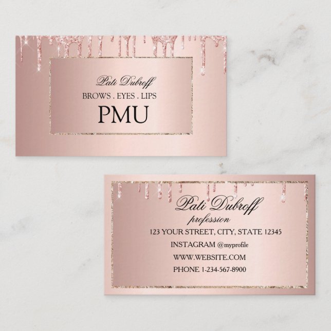 Brows Aftercare PMU Microblading Henna Salon Business Card (Front/Back)