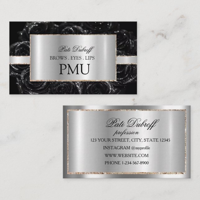 Brows Aftercare PMU Microblading Henna Salon Business Card (Front/Back)