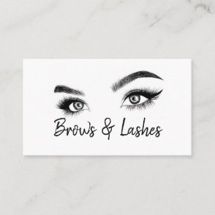 Brows & Lashes Microblading, Eyelash Extensions Business Card