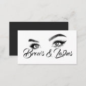 Brows & Lashes Microblading, Eyelash Extensions Business Card (Front/Back)