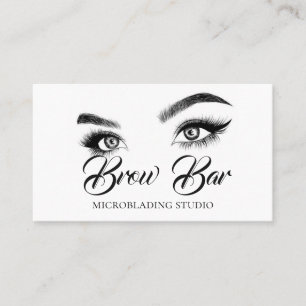 Brows & Lashes Microblading, Eyelash Extensions Business Card