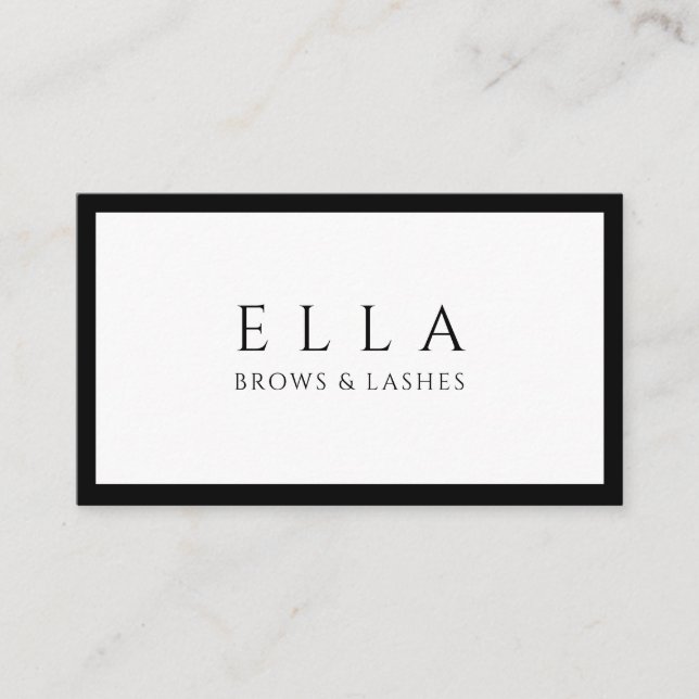 Brows & Lashes Salon Lash Extensions Business Card (Front)