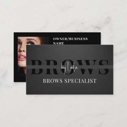  Brows Makeup Artist Modern Beauty Salon Photo  Business Card