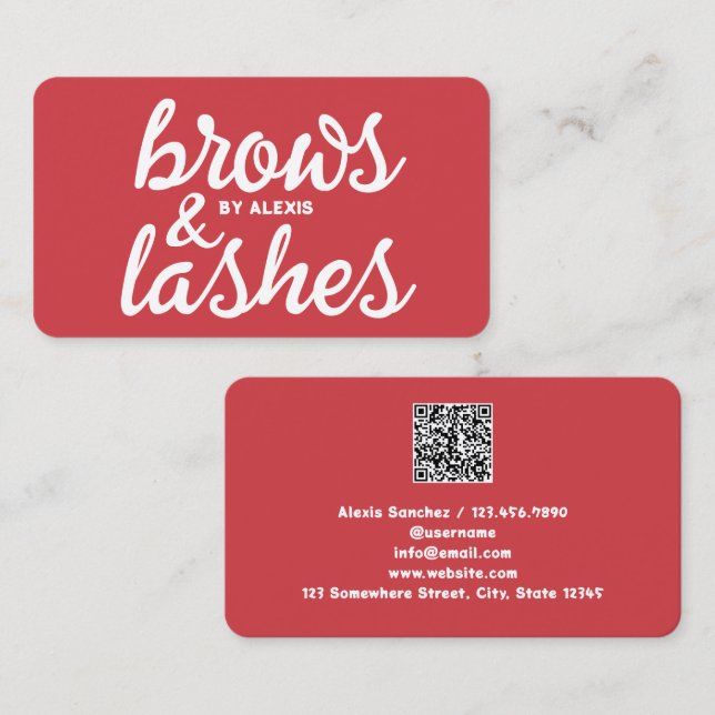 Brows Microblading QR Business Card (Front/Back)