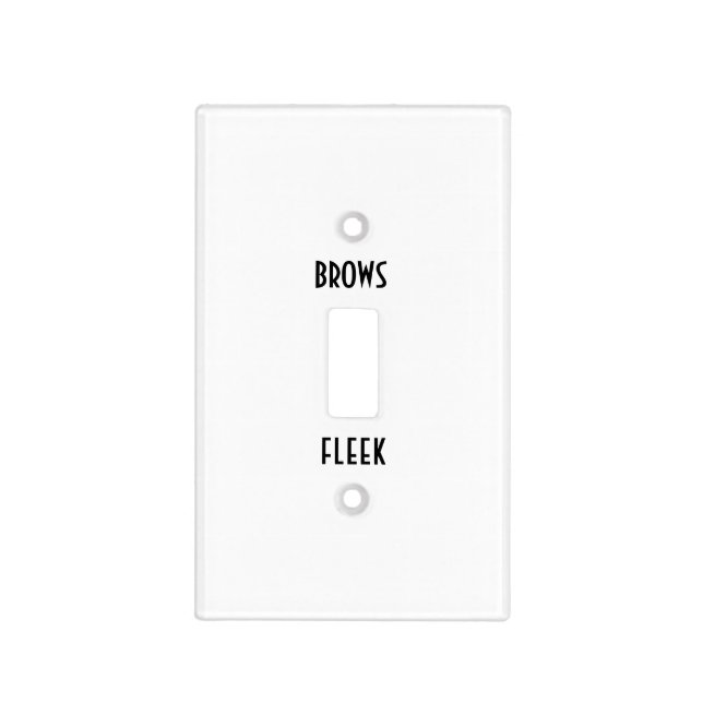brows on fleek ||| {LIGHTSWITCH COVER} Light Switch Cover (Front)