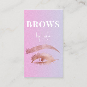 Brows Typography Eyebrow Salon Photo Luxury Business Card