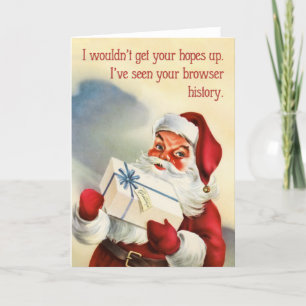 Browser History - funny vintage Christmas card