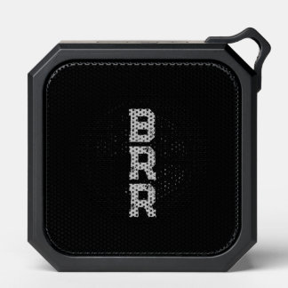 BRR Logo Gray Lettering Black Background Bluetooth Speaker