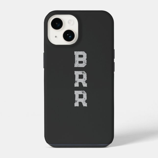 BRR Logo Gray Lettering  Iphone Case (Back)