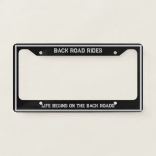 BRR logo & Slogan Gray Lettering License Plate Frame
