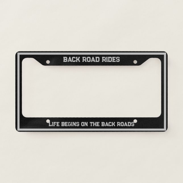BRR logo & Slogan Gray Lettering License Plate Frame (Front)