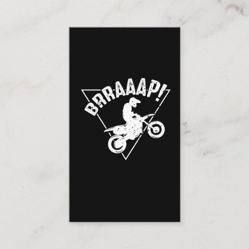 Brraaap Funny Dirt Bike Motocross Rider Business Card