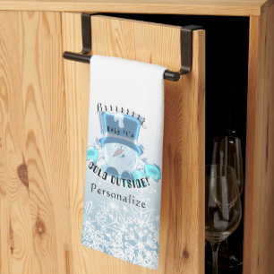 Brrrr, Baby It's Cold Outside - Snowflakes Kitchen Towel