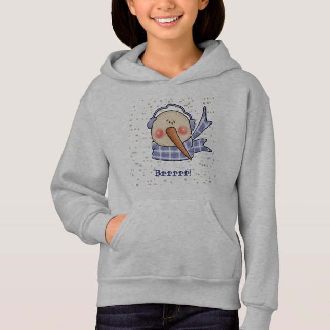 Brrrrr! Whimsical Snowman Sweatshirt (Front)