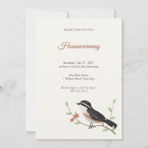 Brubru Bird Housewarming Party Invitation