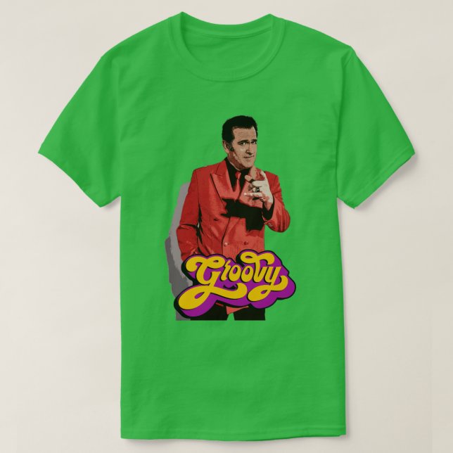 Bruce Campbell Groovy T-Shirt (Design Front)