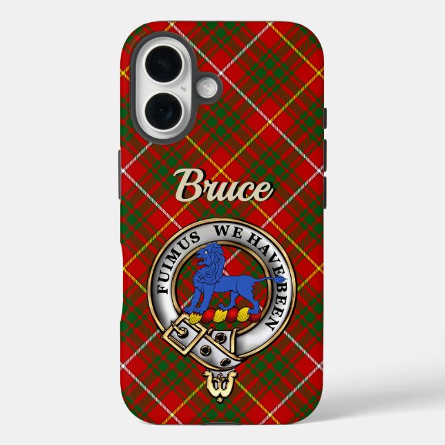 Bruce Clan Badge & Tartan iPhone / iPad case (Back)