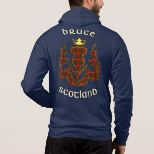 Bruce Clan Badge & Tartan w/Motto Hoodie