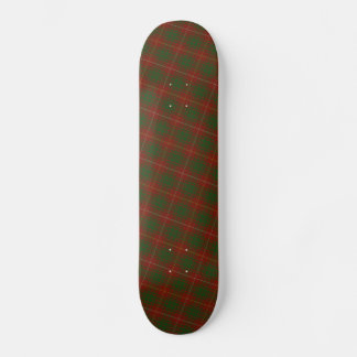 Bruce Clan tartan - reds greens Skateboard