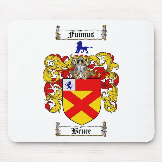 BRUCE FAMILY CREST -  BRUCE COAT OF ARMS MOUSE PAD (Front)