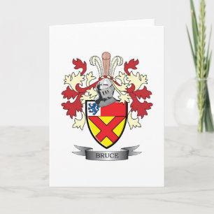 Bruce Family Crest Coat of Arms Card