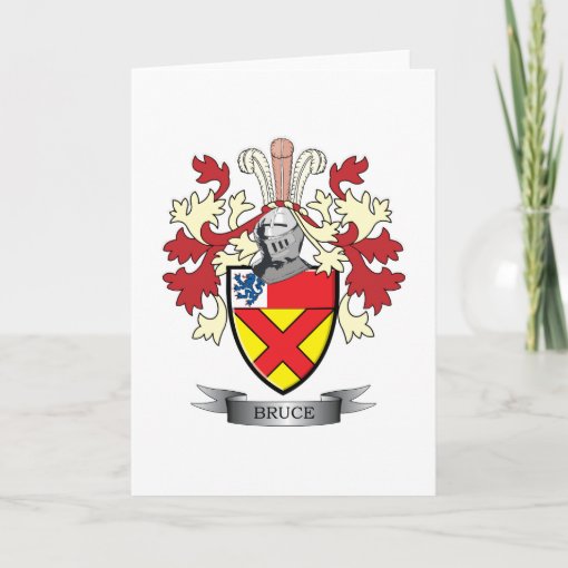 Bruce Family Crest Coat of Arms Card | Zazzle