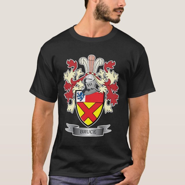 Bruce Family Crest Coat of Arms T-Shirt (Front)