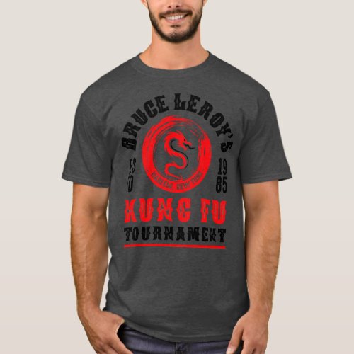 Bruce Leroys Kung Fu Tournament Lts T_Shirt