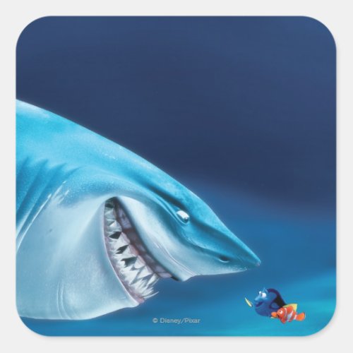 Bruce Nemo and Dory 1 Square Sticker