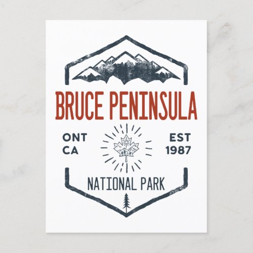 Bruce Peninsula National Park Canada Distressed Postcard